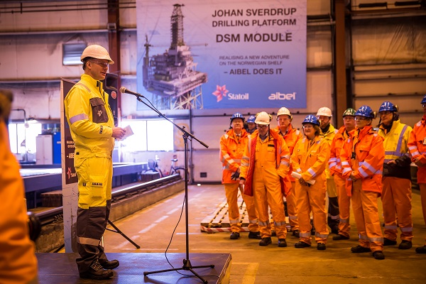 Steel cut for Johan Sverdrup