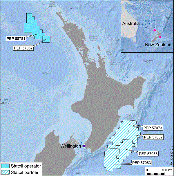 Statoil agrees farm-in with OMV in New Zealand