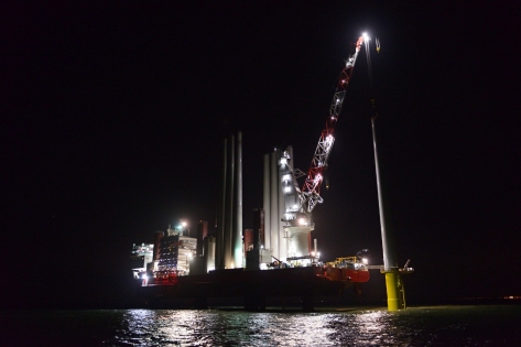 First turbine installed at Rampion
