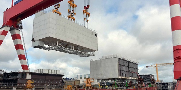 Arkona offshore distribution station laid down in  French shipyard
